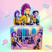 12pcs/Set KPOP Witch Hunt Popular Erasable Neutral Pens, Student Essential Stationery, Suitable For Multi-Occasion Gifts Like New Year, Valentine's Day And Easter, Random Styles And Packaging - Multicolor - View 6
