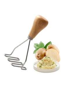 1 pieza/4 piezas Juego de herramientas esenciales de cocina occidental, acero inoxidable 430 + mango de madera de caucho, Esenciales para hornear y cocinar (batidor/rallador/pelador/machacador), Juego de herramientas de cocina multifuncional, Duradero y fácil de limpiar, Regalo práctico para el hogar, Juego de herramientas de cocina rústico - Multicolor - Ver 10