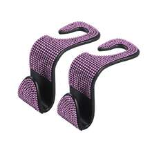 2个创意后座靠背挂钩，镶嵌钻石，隐藏式汽车安装挂钩 - 鑲鑽 - 查看 12