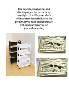 5/4/3 Tier Storage Cart - Durable Plastic Material, Easy To Move, Suitable For Kitchen, Bathroom, Bedroom - (Easy To Move And Convenient) Black & White Underwear Storage Box, Thickened Tube, Strong Load-Bearing, Multi-Layer Storage Rack, Suitable For Kitchen, Bedroom And Outdoor Camping, Durable Plastic Design, Multi-Functional Storage Cart | Modern Storage Rack | Sturdy Storage Rack, Halloween, Christmas Gift - Multicolor - View 12