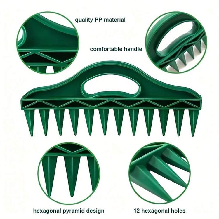 1个手动园艺播种器 - 绿色塑料材质，带土壤打孔器和种子间距分隔器，适用于蔬菜种植，无需电力 - A-綠色 - 查看 8