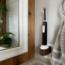 Battery-Free Electric Toothbrush Charging Stand With Cable Management, Suitable For Bathroom Countertop Travel Organization - Multicolor - View 4