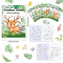 Forest Animal DIY Coloring Book - Lion, Crocodile And Wild Animal Cartoon Doodle Painting Book, Suitable For Party, Parent-Child Interaction, Adventure, Perfect Gift For Back To School Season For Little Adventurers, Animal Lovers And Creative Learners - Multicolor - View 4