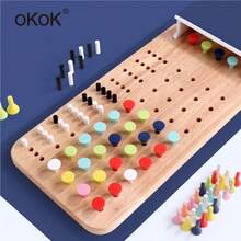 CPC CE EN71 Certified Wooden Educational Toys, Baby Logic Thinking Training Toys, Wooden Master Chess Building Blocks Game - Multicolor - View 2