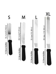 1/4pcs Stainless Steel Icing Spatula Baking Tools - 6/8/10 Inch Flat Scraper For Cake Baking, Decorating And Smoothing Cream, Wedding Supplies, Home Decor, Kitchen Gadgets - Multicolor - View 9