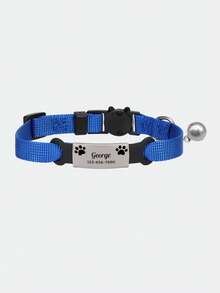Ayotu Personalized Paw Print Cat Collar - Features A Built-In Stainless Steel Nameplate, Adjustable And Detachable Safety Buckle, Suitable For Small, Medium And Large Cats And Dogs - Multicolor - View 11
