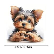 1pc/2pcs/3pcs Heart-Shaped Dog Heat Transfer Stickers, Ironing And Washable, Suitable For T-Shirts, Jeans, Sweaters, Handbags, Pillows, Cushions - 3PCS-s - View 3
