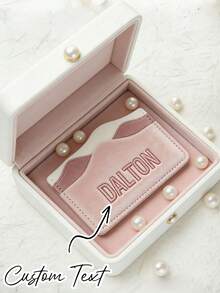 Billetera personalizada, Portacartillas de crédito de piel de PU delgada personalizada con letra personalizada, Billetera de piel de PU, Portacartillas, Minimalista, Fácil de limpiar, Ahorro de espacio, Adecuado como regalo para hombres, mujeres, parejas, familia, amigos, novia, aniversario, cumpleaños, vacaciones, Día de San Valentín, Día de la Madre - Multicolor - Ver 3