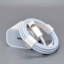 20W 快充套装 [USB-C 墙充 + 100cm USB-C 转 USB-C 数据线] USB-C 充电线兼容 17/16/15 Pro Max Plus、iPad 等系列 - 美規A型插(110-127V) - 查看 1