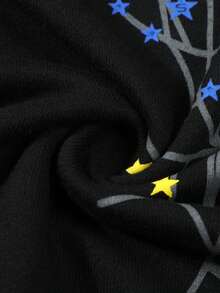 Hip Hop Spider Hoodies Set Y2k Hoodie Tracksuit Pullover Sweatshirt For Women Men Matching Hoodies For Couples - màu đen - Xem 3