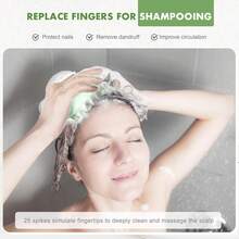 Scalp Massager For Hair Growth, Scalp Scrubber With Soft Silicone Bristles For Dandruff Removal And Hair Care, Wet And Dry Hair Massager For Scalp Exfoliation. - 1 件 粉紅色 - 查看 3