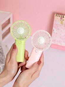 Mini Handheld Electric Fan With Lanyard, Lightweight & Cute, Battery Not Included, Suitable For Office, Outdoor, Travel, Camping, Beach And Holiday, Essential For Spring & Summer, Bridesmaid Gift And Bedroom Decor, Unisex - Multicolor - View 4