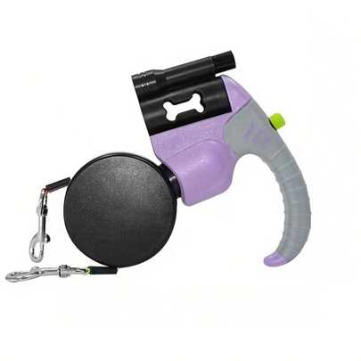Dual Dog Leash Retractable 2 Dog Leash Tangle-Free Automatic Retracting Leash With 2 Heads, 3M Heavy Duty Leash For Walking 2 Small Medium Dogs Or Cats, Purple