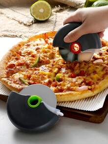 Pizza Cutting Wheel With Detachable Blades, Featuring A Safety Blade Guard, Ultra-Sharp Stainless Steel Construction, Easy Cutting, And Easy Cleaning; Dishwasher - Multicolor - View 3