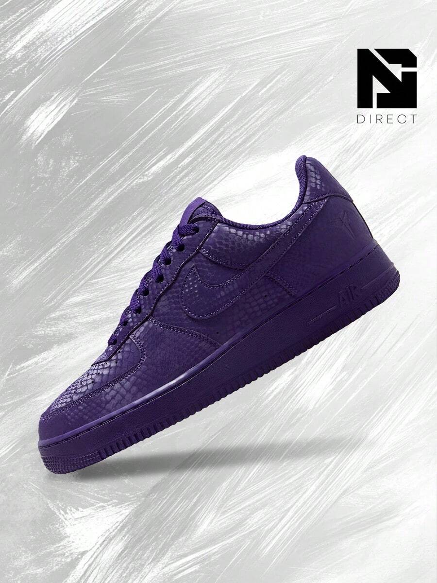 Nike Air Force 1 Low Kobe Bryant Court Purple – Men's Lifestyle Sneakers – Shoes For Man -Vintage-Spring & Summer-Inspired Running Shoes, Shock-Absorbing Comfort, Gym To Streetwear Casual Wear-Easter Gift– IB0018 500 - Court Purple/Court Purple - 查看 1