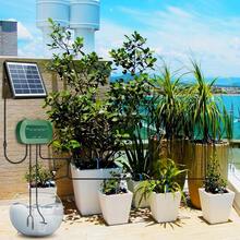 Solar Irrigation System For Garden Watering System, Garden Decorations,Latest Drip Irrigation Kit For Potted Plants, Supported Automatic Watering System For The Balcony, The Plant Bed And The Green House - Màu xanh lá cây - Phiên bản lắp đặt trên mặt đất - Xem 6