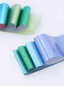 10张圣帕特里克节绿色美甲箔转印贴纸，金属绿色美甲贴纸，绿蓝浅绿色美甲箔DIY星空纸DIY粘贴式美甲装饰，美甲用品 - 彩色 - 查看 6