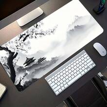 1 件大尺寸游戏鼠标垫，采用传统中国风格山水建筑黑白水墨画设计。这款防滑可水洗橡胶底座鼠标垫经久耐用、防污，不仅是理想的游戏鼠标垫，也是时尚的桌面装饰和学习配件——是送给游戏玩家的完美礼物。 - 彩色 - 查看 13