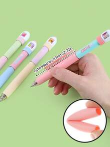 4 Pcs/Box Gel Pens, Fun Spinning Pens, Treasure Face-Changing Series, High-Value Student Stationery Pens For Writing, Exams, And Answering Questions - Treasure Trove Of Emojis - View 6