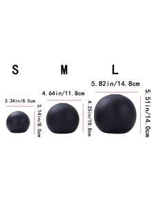 Matte Black Spherical Vase, Bohemian Mysterious Textured Vase, Monochrome, Interwoven Pattern, Exotic Flair, Home Decor Flower Arrangement, Smooth Round Shape, Perfect For Home Decor, Dining Table Setting/Wedding, Dining Room, Office, Golden Living Room, Holiday Decoration And Birthday/Graduation Gift - Black - View 8