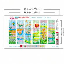 6 buc. kituri de goblen DIY - tema peisajului apusului, goblen imprimat 11CT cu ață, foarfece, ace, unelte incluse, meșteșuguri lucrate manual pentru începători, cadou de decor pentru casă, ameliorarea stresului - multicolor - Vizualizare 3