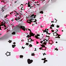 Heart Rabbit Glitter For Epoxy Resin Filling Holographic Sequins Mixed Heart Shape Paillettes DIY Keychain Pendant Handcraft Materials Mould Filler Material, DIY Crafts, Valentine's Crafts, Jewelry Casting Supplies - Multicolor - View 5