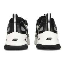 Skechers 女士休闲鞋，舒缓熊猫鞋，D'LITES系列时尚系带运动鞋，适合户外及日常休闲穿着，舒适百搭，896144-BKW - 黑色/白色 - 查看 3
