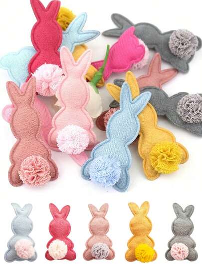 Easter Bunny Patch Ball, Easter Bunny Heat Transfer Sticker, Colorful Bunny Embroidered Sewing Patch, DIY Craft Supplies For Easter Decoration, Easter Gifts, Easter DIY Accessories, And Repairing Clothes, Bags, Jackets, Backpacks, Etc.