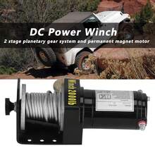 12V 2000LB Electric Winch Vehicle Traction Equipment with Wired Handle Switch 1.2KW 1.6HP Motor - Tensión nominal: 2000 libras - Ver 3
