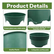 Durable Round Plant Growth Rings With Smooth Edges For Garden Barrier Protection - Multicolor - View 8