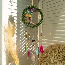 Dreamcatcher, Suncatcher, New Pebble Agate Woven Tree Of Life Wind Chime, Nordic Crafts, Room Living Room Decoration, Pendant, Ornament, Christmas, Graduation, Valentine's Day, Wedding, Birthday Gift - Top Choice - 1PC - 查看 7