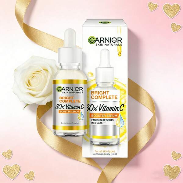 Blekrasi Sérum Garnior Bright Complete 30x Vitamina C (30ml) | Reduce Manchas Oscuras en 3 Días | Piel Radiante + Iluminada | Testado Dermatológicamente para Todos los Tipos de Piel