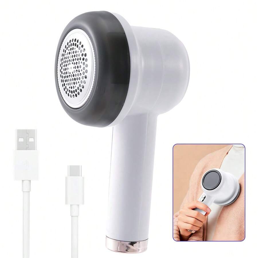 Rechargeable Fabric Shaver With LED Display - 800mAh Lithium Battery Powered Electric Fleece Remover For Clothing, Bedding, Pet Supplies - Portable Hairball Trimmer Without Damaging Fabrics - Home And Furniture Fleece Removal Tool Set - Phiên bản nâng cấp A - Xem 1