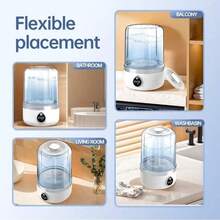 SOKANY 便携式内衣清洗机，Type-C充电（3600mAh锂电池），LED智能数字显示屏，360°蓝光杀菌，1.5升容量，双速模式，双向涡轮清洗，机身小巧易于收纳，适用于家庭、酒店、宿舍、商务旅行等场合。 - 白色 - 查看 10