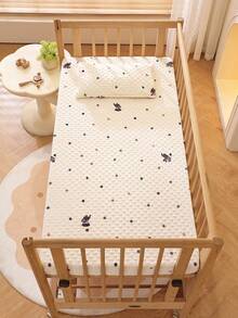 1 tấm ga trải giường vải nỉ cho nôi em bé, vỏ nệm giường trẻ em, ga trải giường chắp vá cho trẻ sơ sinh, bộ đồ giường mềm mại, có thể giặt bằng máy, phù hợp với mọi mùa, bé trai và bé gái, họa tiết cún con, 120*60cm - Nhiều màu - Xem 21