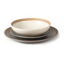 OISE ART STORE Set Servizio Di Piatti In Stoneware 18 Pz Da Tavola Design Classico Elegante Con Bordo - - Multicolore - Visualizzare 3