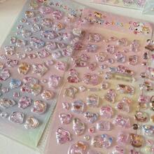 Cute Animal 3D Embossed Stickers, Cartoon Fun Toy Stickers, Transparent Phone Case Decorative Stickers - Multicolor - View 4