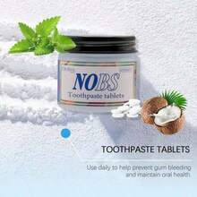 Oralhoe Toothpaste Tablets Improve Bad Breath Remove Smoke Stains Fresh Oral Hygiene Solid Toothpaste Tablet Oral Cleaning And Care Toothpaste Tablets Provide Tooth With Mild Ingredients - Default - 查看 9