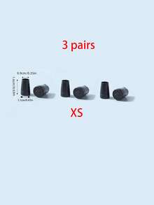 Multi-Size Black Round Heel Protectors, Wear-Resistant Quiet Slip-Resistant Heel Repair Muffler Pads For High Heels - Black - View 14