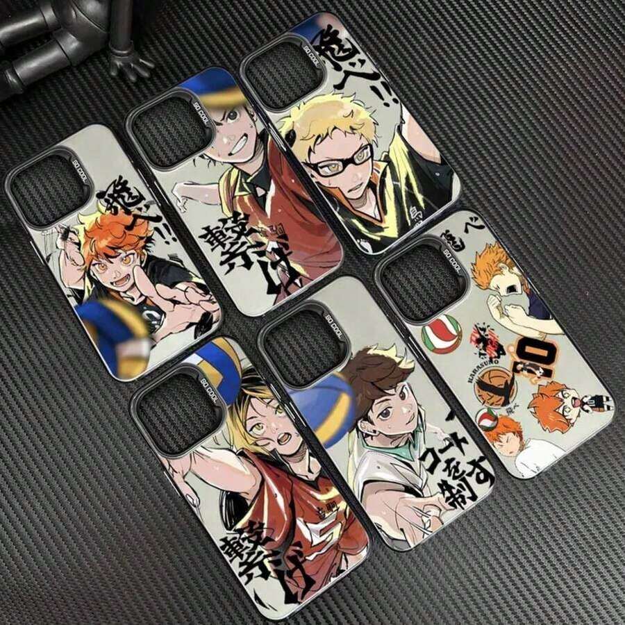 Haikyuu!! Anime Cover Compatible With Apple 17 Air 16E 16 15 14 13 12 Mini 11 8 7 Pro Max Plus Colorful Phone Case, Cover Compatible With 17 Pro Max Case, 17 Pro Case, 17 Case, 16 Pro Max Case 17 Case Scover De 17 Pro Max - A4 - Xem 1