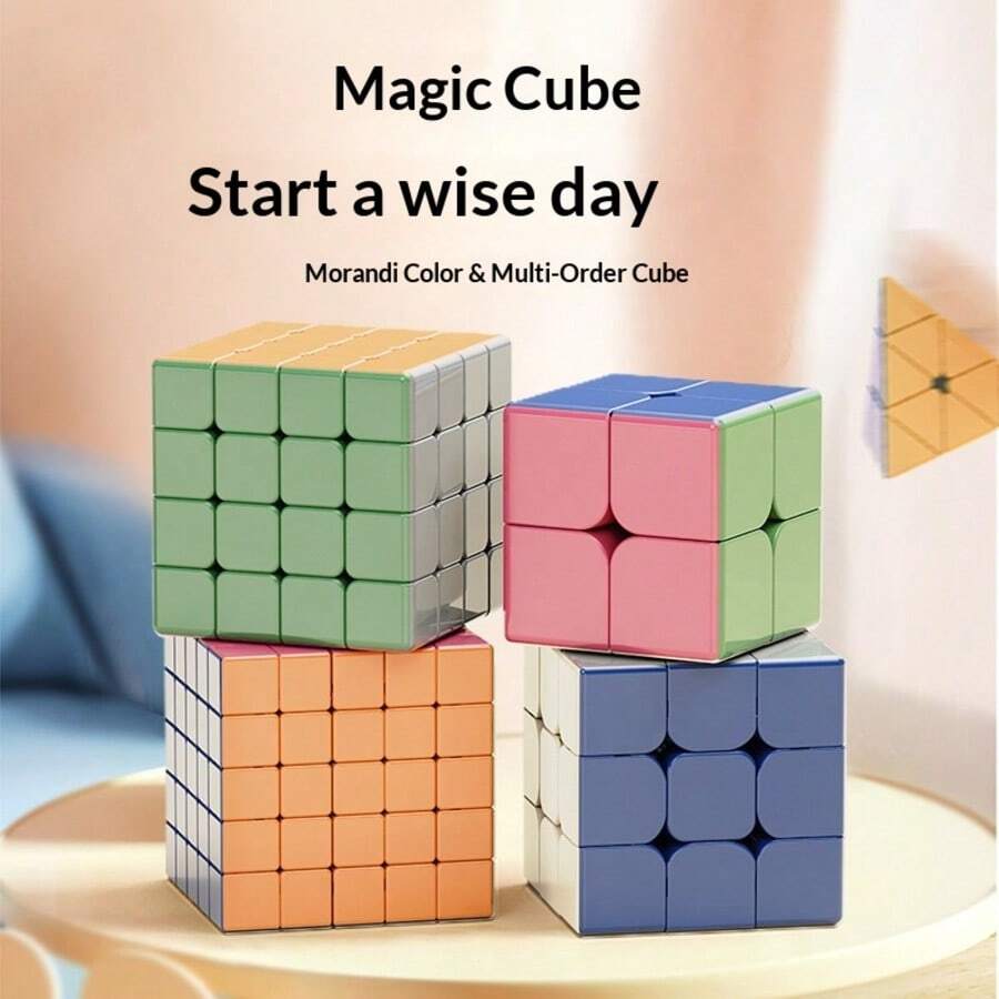 2026 New Arrival Colorful Morandi Cube 2x2 3x3 4x4 5x5 Puzzle Brain Teaser, Perfect Gift For Birthday, Holiday, Valentine's Day, Easter, Hand Exercise, Party Favor, Interesting Creative Gift For Teens