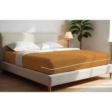 Double Gel Knit Mattress Cover With Zipper - 芥末黃 - 查看 14
