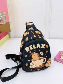 Esta es una bolsa de pecho súper linda para niños, con un diseño de moda y versátil, adecuada para uso diario. - Multicolor - Ver 17