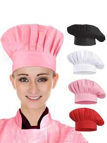 Adjustable Chef Hat, Suitable For Men And Women, Baking, Cooking, Kitchen - Multicolor - View 1