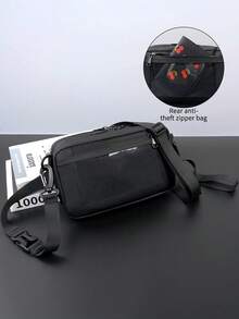 Adjustable Crossbody Bag For Men, Hands-Free Daily Commute, Convenient Travel Companion, Dual-Use Shoulder & Hand Carry, Large Capacity Chest Bag, PU Leather, Multi-Functional, Lightweight & Durable, Best Gift For Boyfriend - Multicolor - View 11