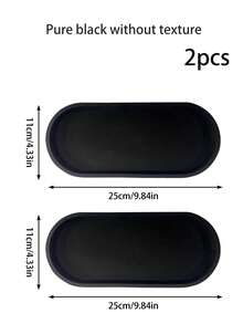 2/Pcs White Silicone Bathroom Vanity Storage Tray, Cosmetics, Perfumes, Candles, Soap Dispensers, Seasoning Storage, White Decorative Tray, Suitable For Home Decoration, Bedroom, Living Room, Kitchen Storage - 彩色 - 查看 16