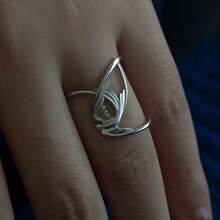 New Chinese Style Smart Flying Swallow Ring Matte Women's Light Luxury Niche Design High-End Fashion Versatile Open Index Finger Ring - Nhẫn hình chim én sống động JZ155 (Bạc) - Xem 6