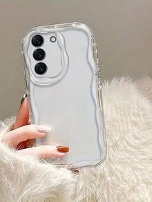 Transparent Phone Case: Suitable For Galaxy 06/ A16/A26/A36/A56/A24/A25/A35/A55/A20/A30/A50/A10S/A20S/A52/A71/A72/A33/A53/A73/M55/M10/A03 CORE 4G/5G Anti Fall Soft Edge Watercolor Wave Pattern Soft Shell Protective Cover For The Model - Clear - View 1