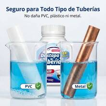 Evgula Destapacaños Industrial para Hogar Tuberías y Drenajes 300gr No Corrode Sin Salpicaduras Eficaz Desatascado 10X Más Concentrado - En polvo - Ver 6