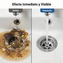 Evgula Destapacaños Industrial para Hogar Tuberías y Drenajes 300gr No Corrode Sin Salpicaduras Eficaz Desatascado 10X Más Concentrado - En polvo - Ver 3